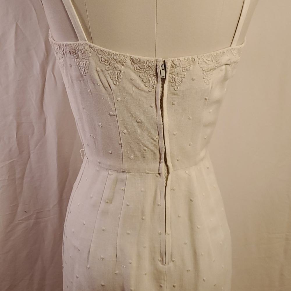 Vintage Cream 2-Piece Linen Dress - Picture 12 of 14